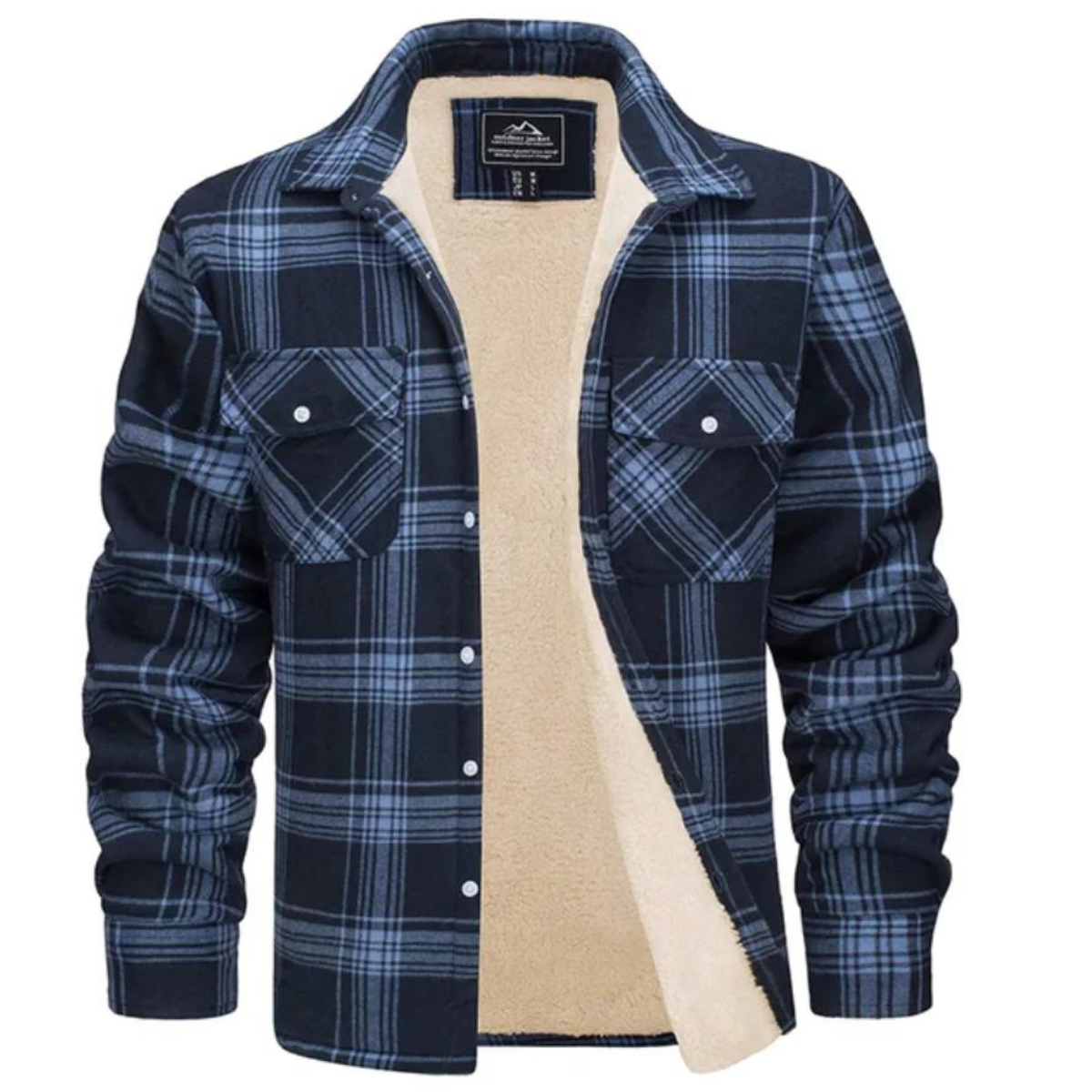 Veste à Carreaux avec Doublure Intérieure et Poches pour Hommes | Idéale pour Automne et Hiver