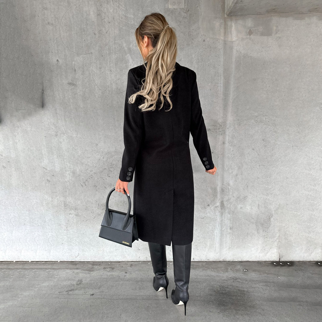 Manteau Long à Col Classique pour Femme | Idéal pour l’Hiver