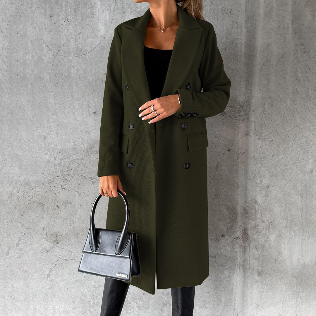 Manteau Long à Col Classique pour Femme | Idéal pour l’Hiver