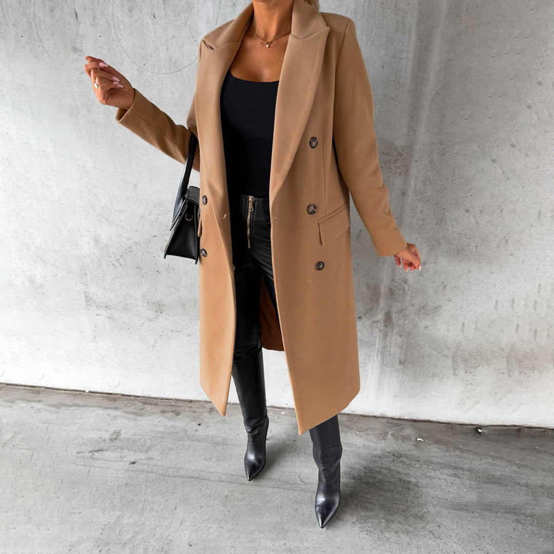 Manteau Long à Col Classique pour Femme | Idéal pour l’Hiver