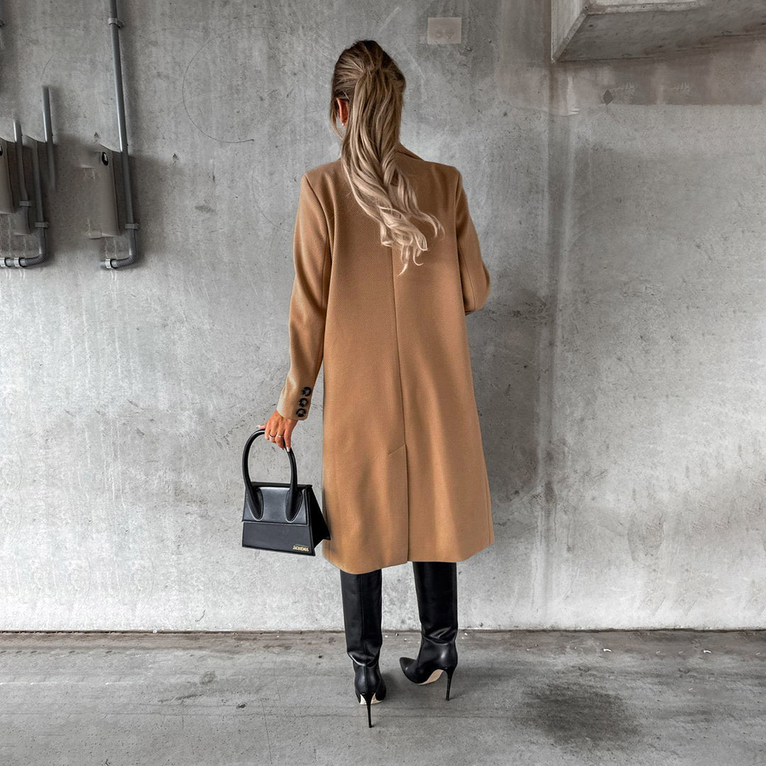Manteau Long à Col Classique pour Femme | Idéal pour l’Hiver