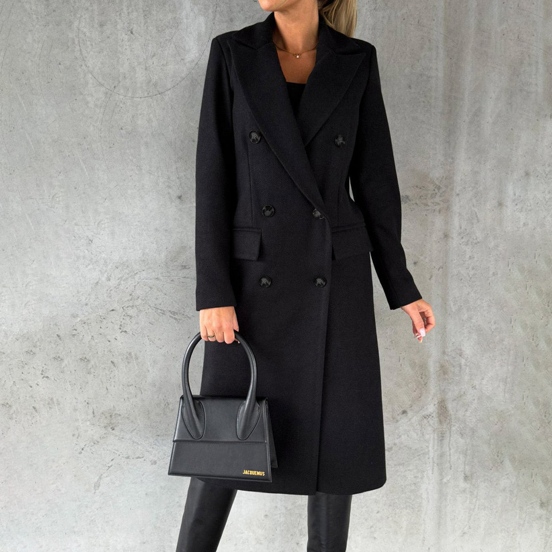 Manteau Long à Col Classique pour Femme | Idéal pour l’Hiver
