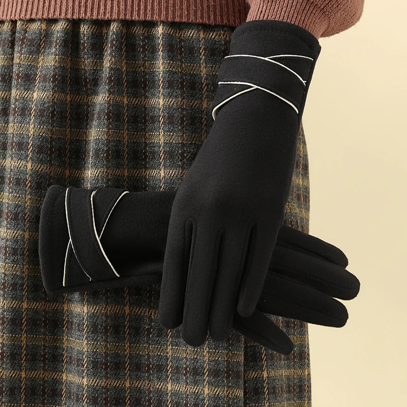Gants avec Finition Douce Et Coupe Ajustée pour Femme | Idéaux pour Les Activités Extérieures En Hiver