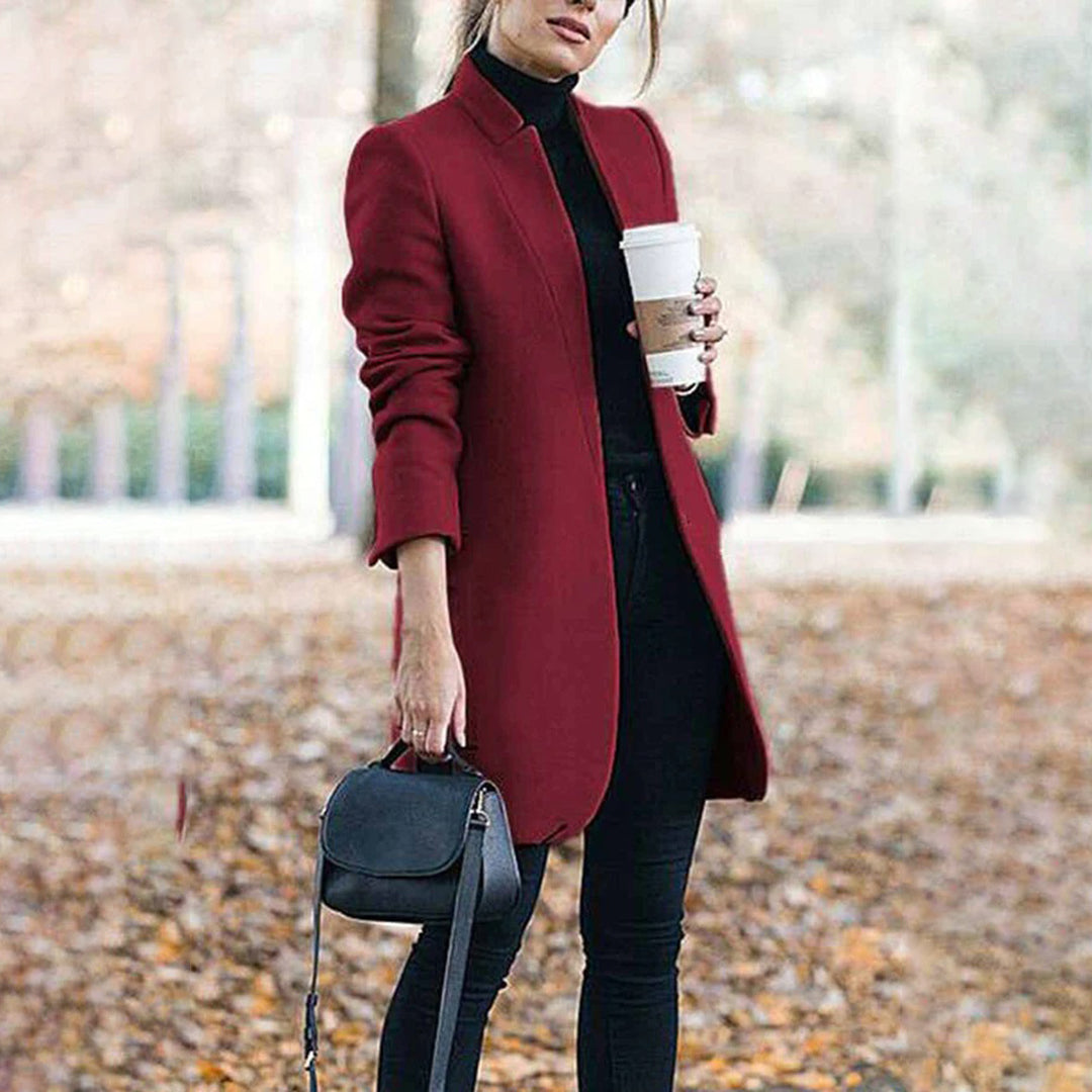 Manteau Long De Mi-Saison pour Femme Avec Manches Longues | Idéal pour Occasions Formelles