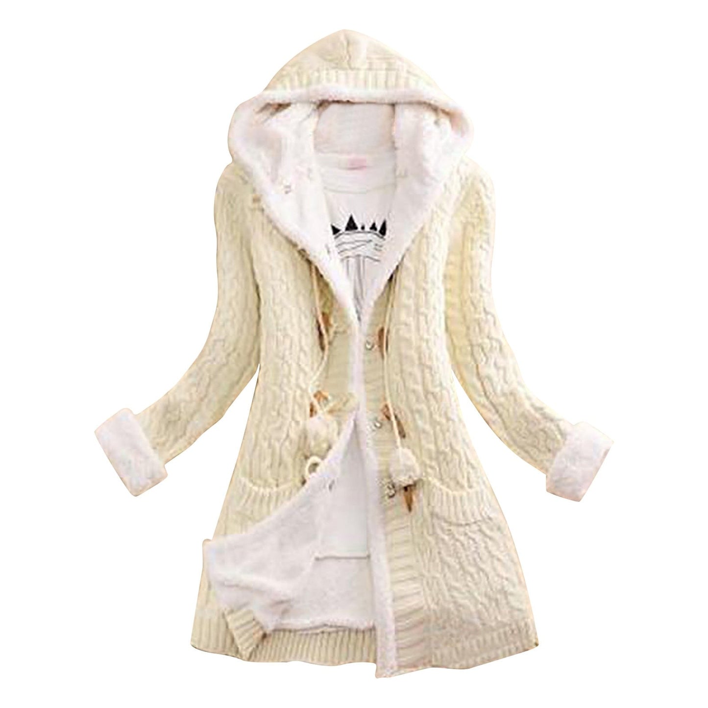 Manteau D’Hiver avec Capuche Et Doublure Intégrée pour Femme | Idéal pour La Saison Froide