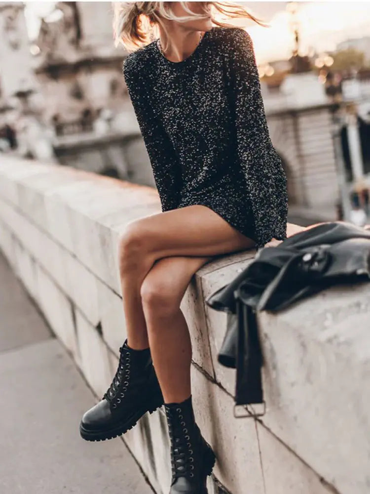 Robe De Soirée avec Finition À Sequins pour Femmes | Idéale pour Événements Formels