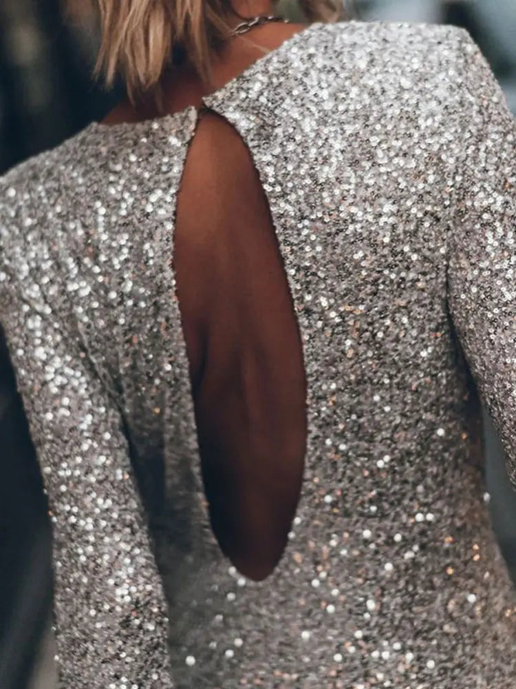 Robe De Soirée avec Finition À Sequins pour Femmes | Idéale pour Événements Formels