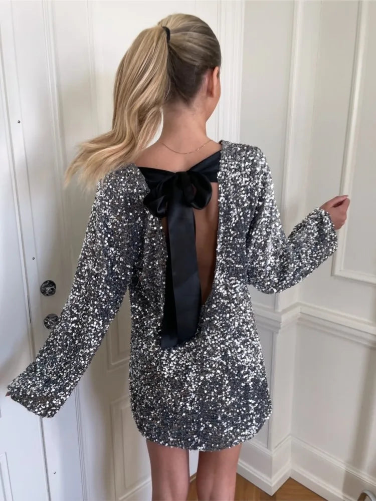 Robe De Soirée avec Finition À Sequins pour Femmes | Idéale pour Événements Formels