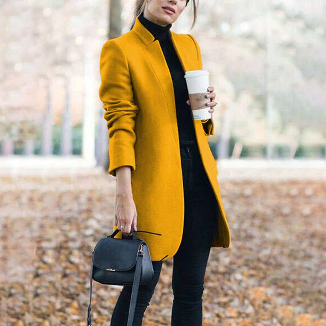 Manteau Long De Mi-Saison pour Femme Avec Manches Longues | Idéal pour Occasions Formelles