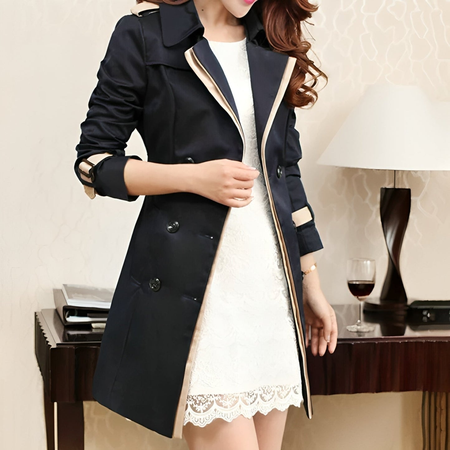 Trench-Coat avec Ceinture pour Femme | Idéal pour Le Quotidien Et Le Travail