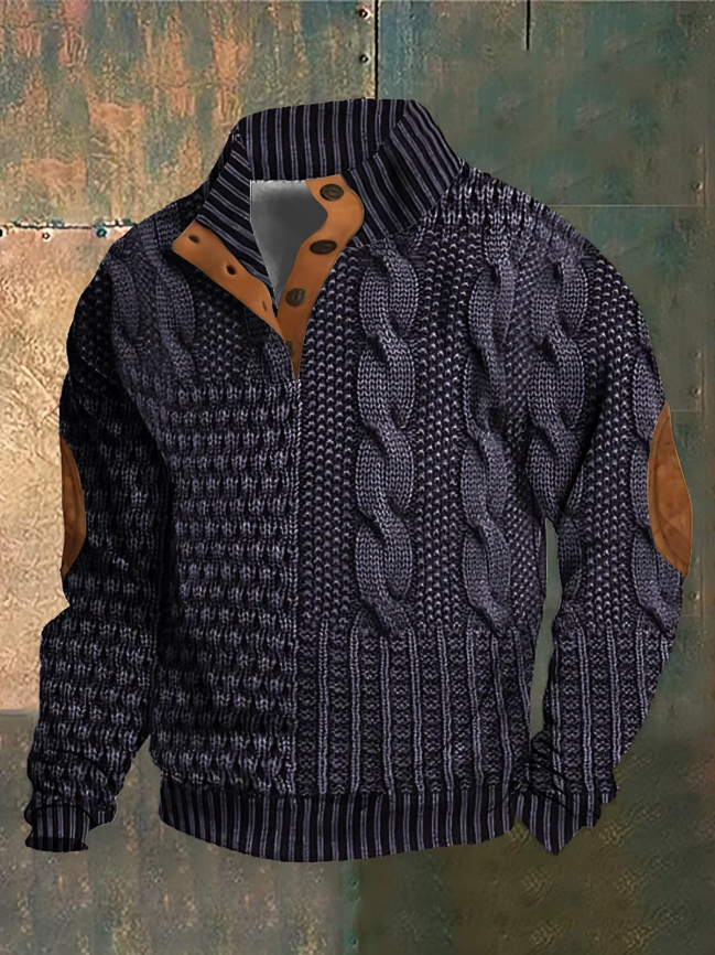 Pull à Coupe Décontractée pour Homme avec Col Classique | Idéal pour Détente et Quotidien