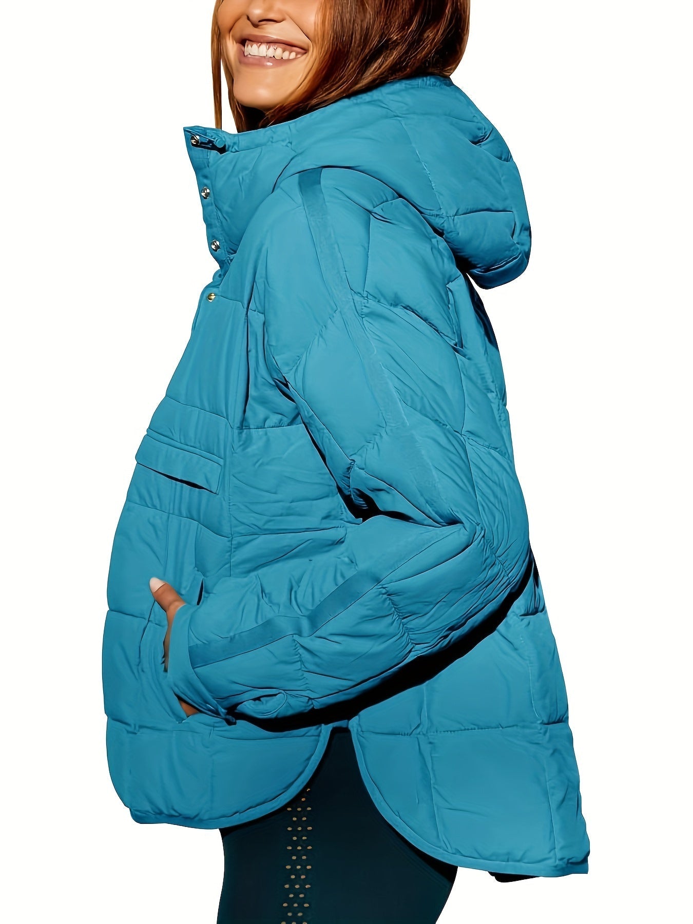 Veste à Capuche Matelassée avec Fermeture Zippée pour Femme | Idéale pour la Saison Froide