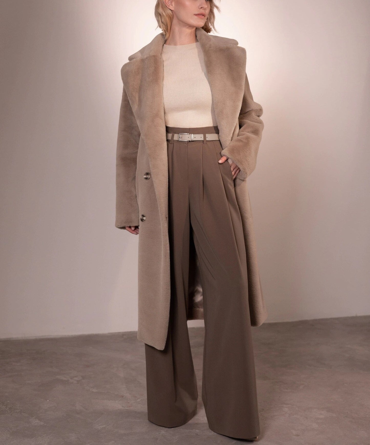 Manteau Long avec Ceinture pour Femmes | Idéal pour La Saison Hivernale
