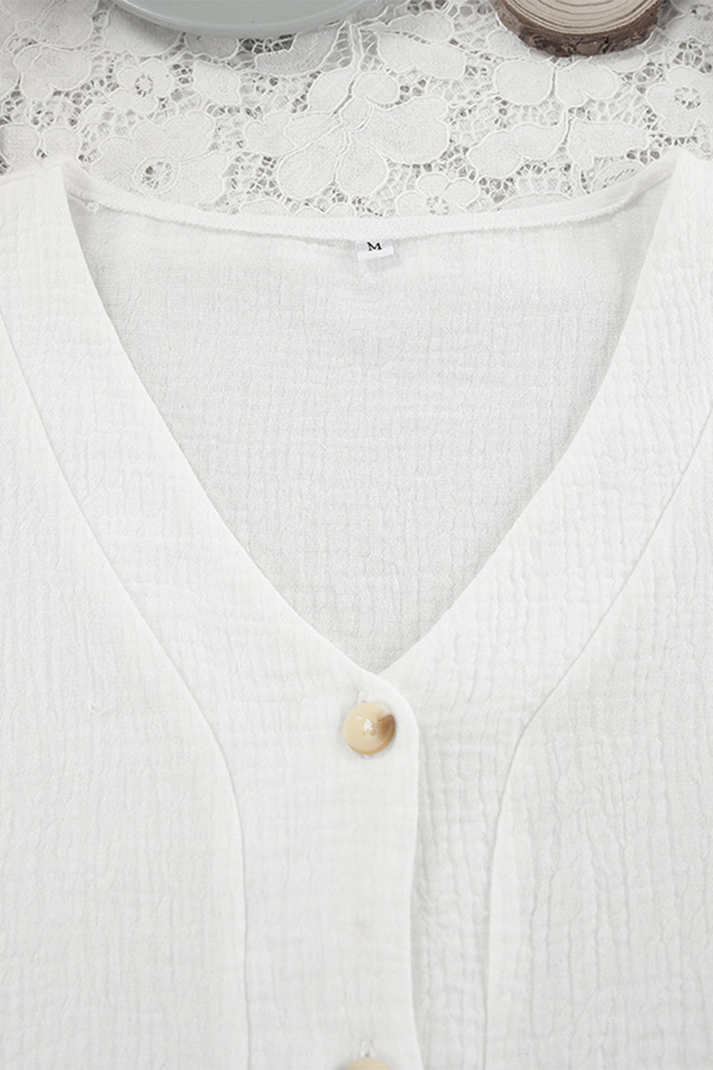 Ensemble Deux Pièces avec Haut à Volants Col V et Manches Longues et Pantalon Coordonné pour Femme | Idéal pour un Usage Quotidien