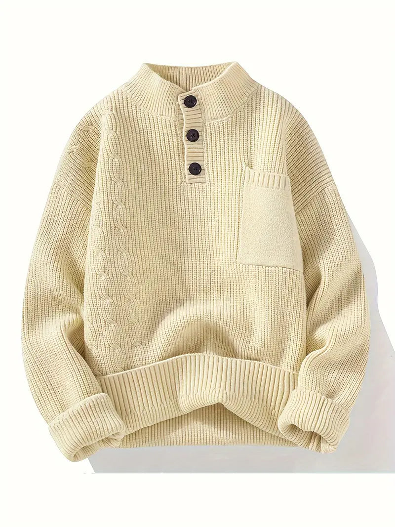 Pull À Col Rond avec Coupe Ajustée pour Homme | Idéal pour L’Automne Et L’Hiver
