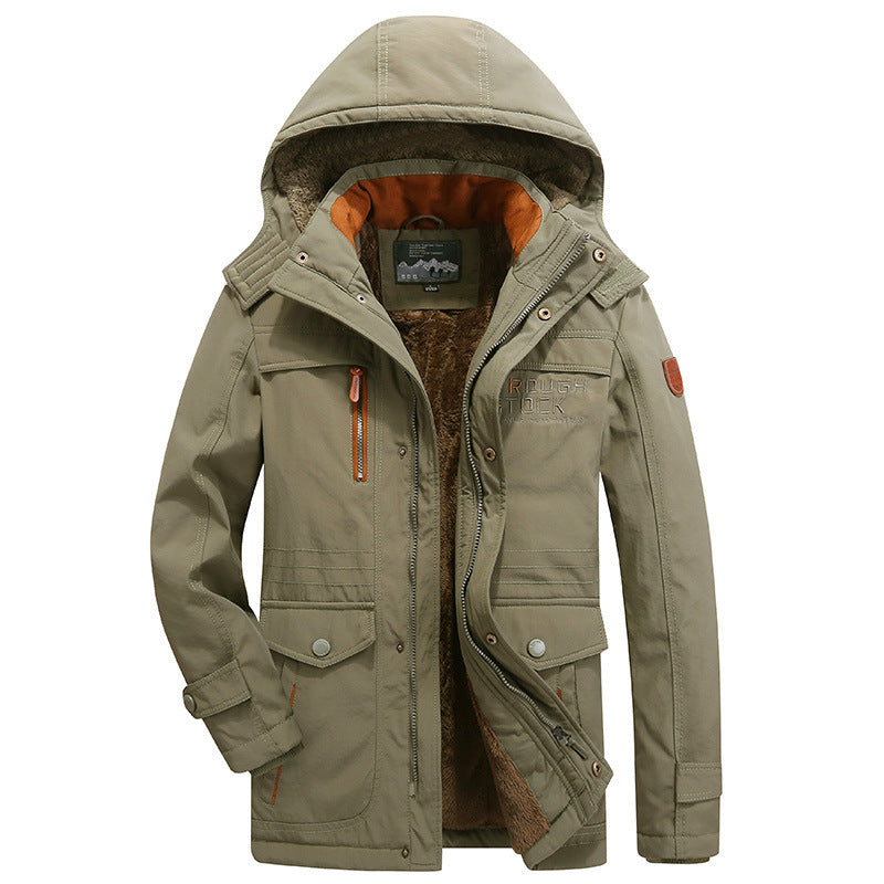 Manteau Long avec Capuche et Fermeture Zippée pour Homme | Idéal pour l’Hiver et la Mi-Saison