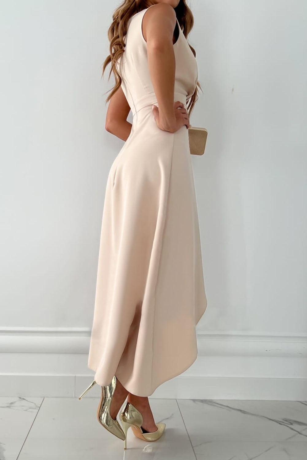 Robe Midi Cache-Cœur avec Encolure en V pour Femme | Idéale pour Sorties et Événements