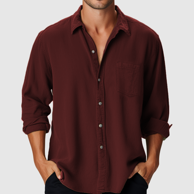 Chemise à Manches Longues avec Col Classique pour Homme | Idéale pour le Quotidien et les Occasions Décontractées