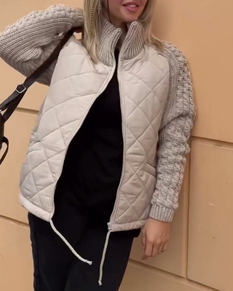 Veste Zippée à Col Haut pour Femme | Idéale pour la Saison d’Hiver