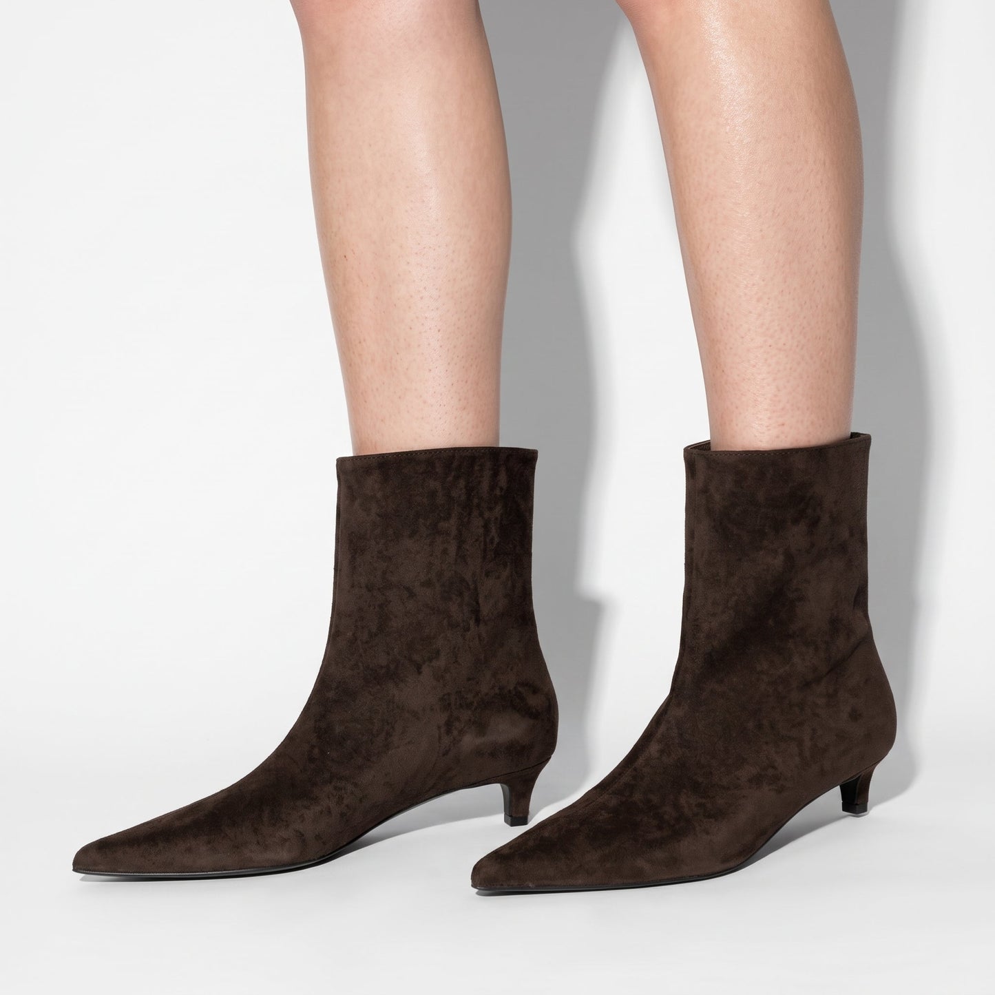 Bottines à bout pointu avec talon kitten pour femme | Idéal pour l’automne