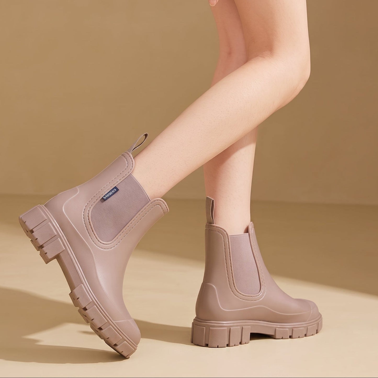 Bottines Chelsea sans lacets à semelle crantée pour femme | Idéal pour l’automne et le quotidien