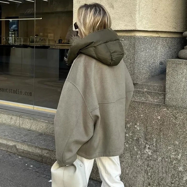 Manteau Long Oversize avec Capuche pour Femme | Idéal pour l’Hiver