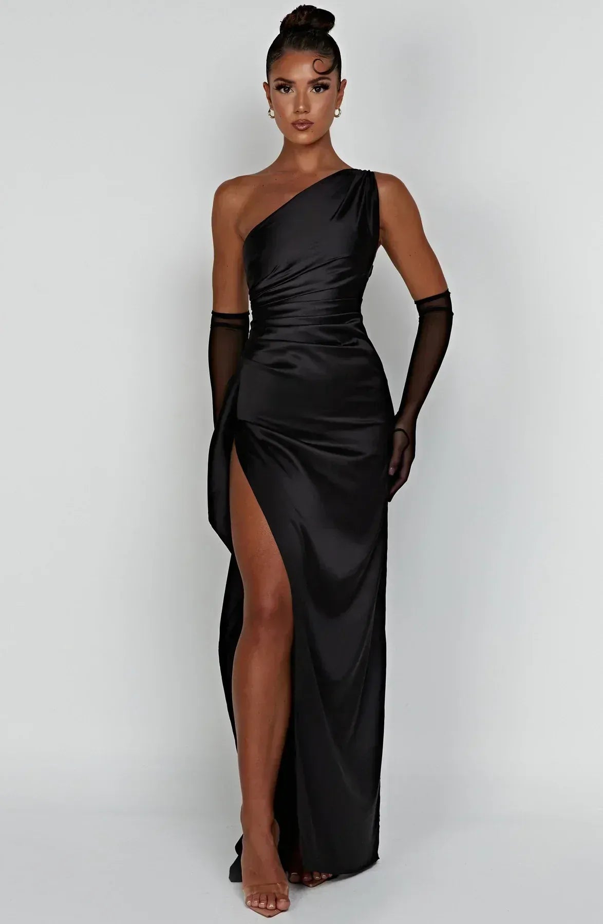 Robe de soirée asymétrique à une épaule pour femmes | Idéal pour les événements habillés