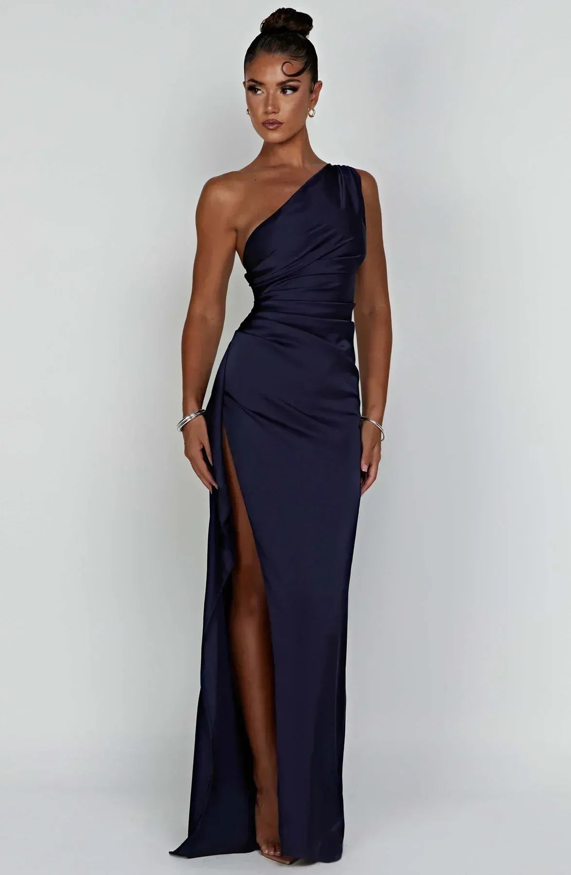 Robe de soirée asymétrique à une épaule pour femmes | Idéal pour les événements habillés