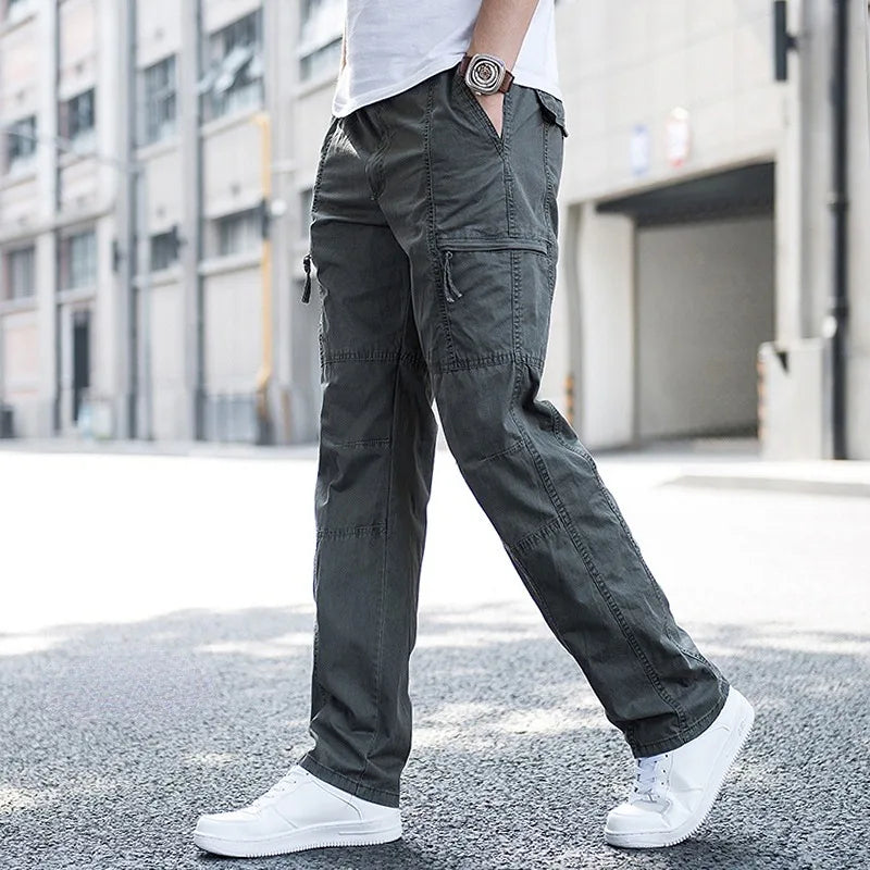 Pantalon Droit Avec Poches Fonctionnelles Pour Homme | Idéal Pour Le Quotidien Et Les Activités Décontractées