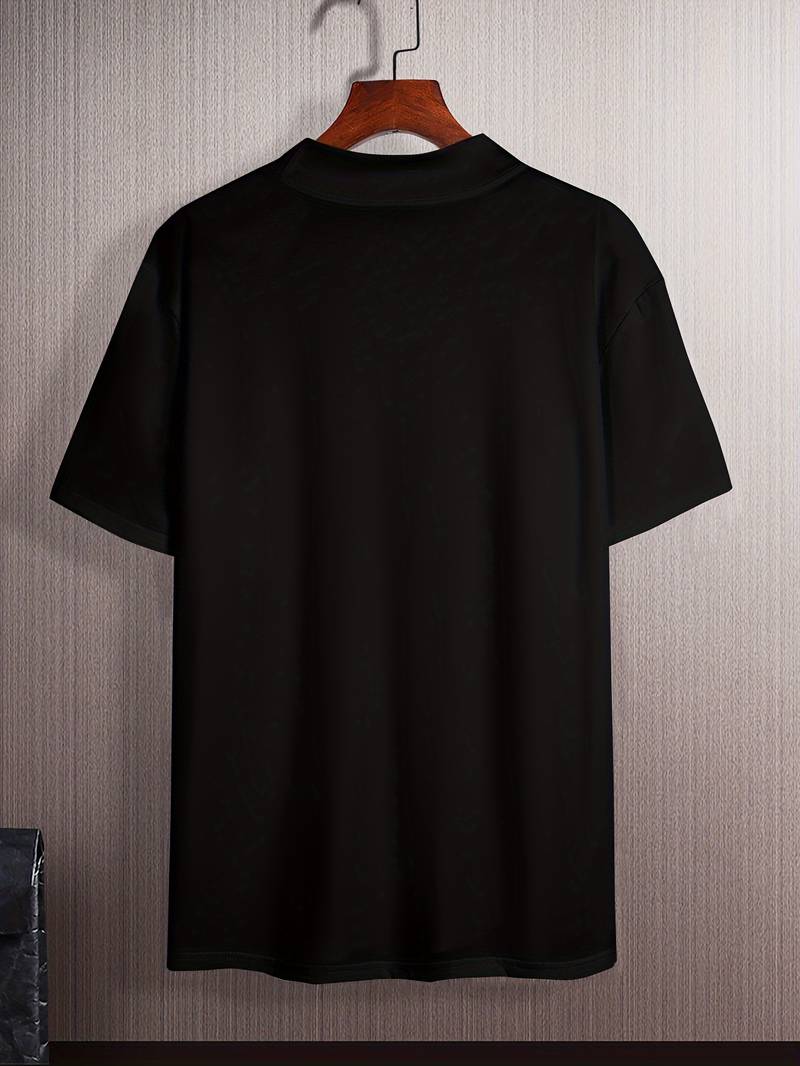 T-shirt Col Montant Avec Coupe Classique Pour Homme | Idéal Pour Les Tenues Décontractées Du Quotidien