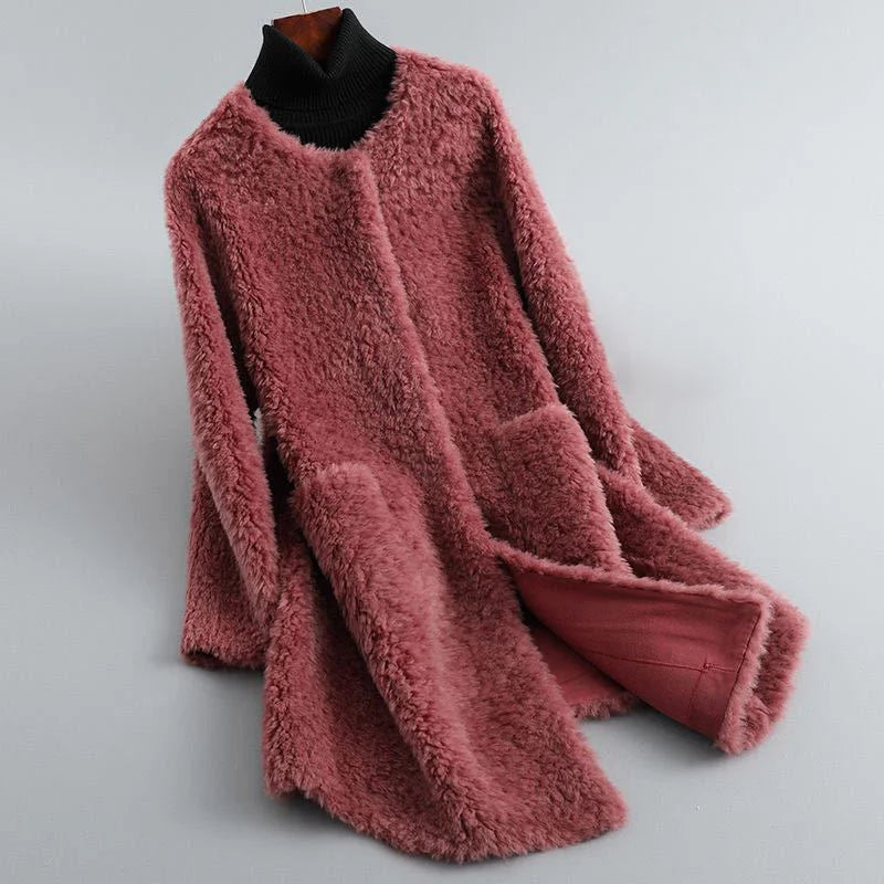 Manteau Long avec Col Large pour Femme | Idéal pour La Saison Froide