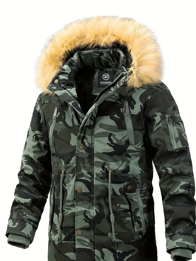 Veste d’Hiver Camouflage avec Capuche pour Homme | Idéale pour les Activités Extérieures en Hiver