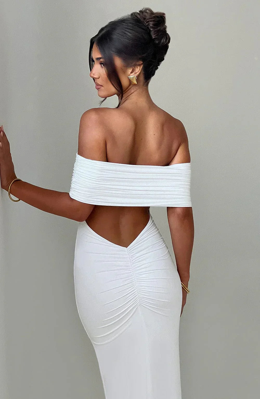 Robe Maxi Dos Nu Avec Coupe Fluide Pour Femme | Idéale Pour Événements Et Soirées