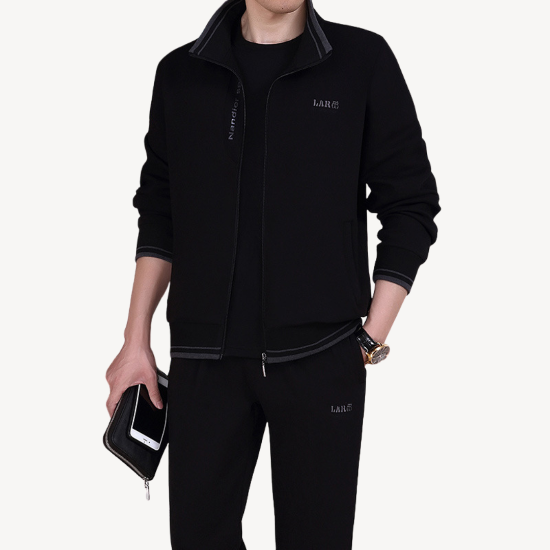 Ensemble De Survêtement Zippé pour Homme avec Taille Ajustable | Idéal pour Les Loisirs Et Le Sport