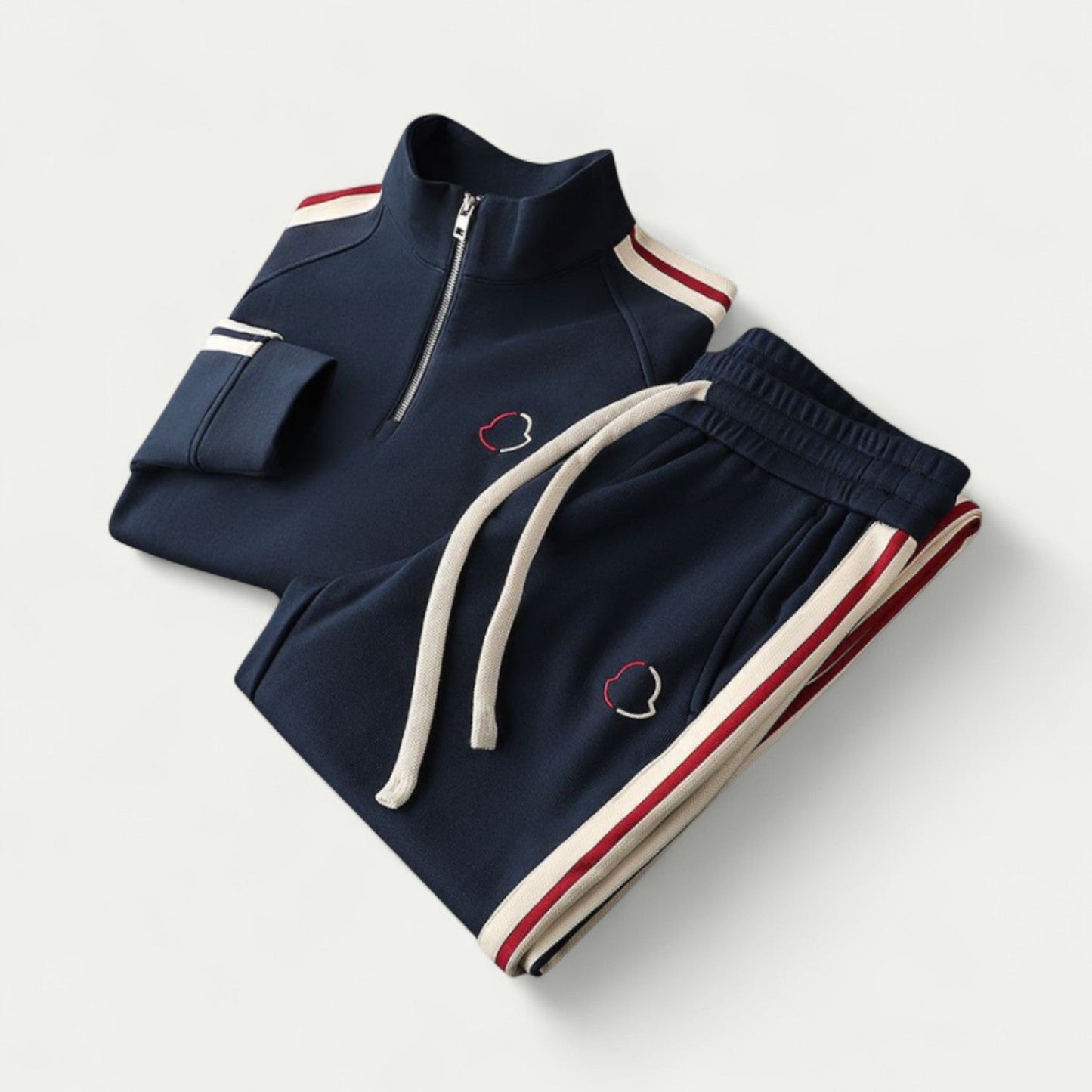 Ensemble De Survêtement avec Haut Zippé Et Pantalon À Cordon pour Homme | Idéal pour Les Activités Quotidiennes