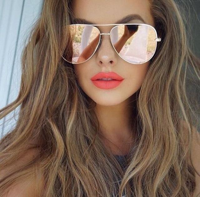 Lunettes de Soleil Aviateur avec Verres Miroir pour Femme | Idéales pour les Activités Extérieures