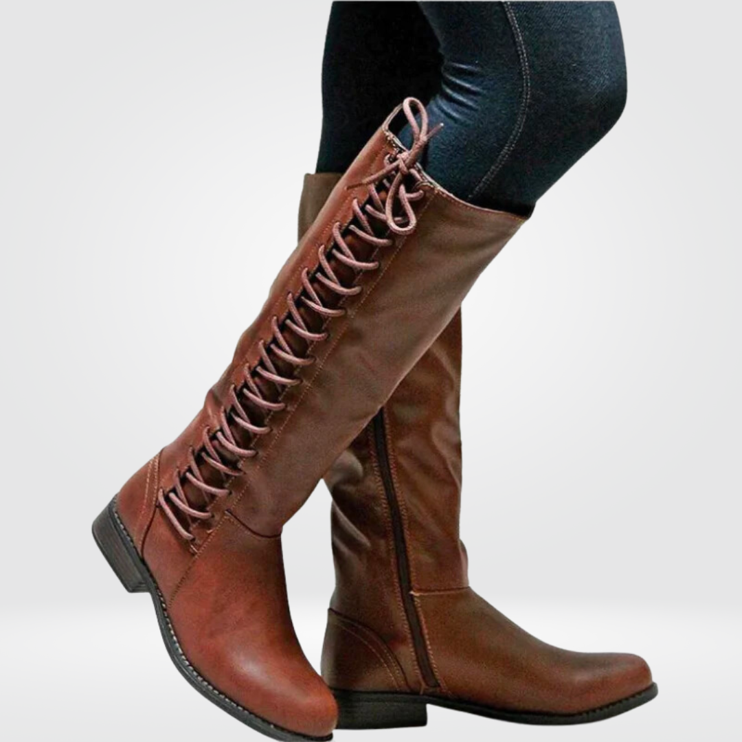 Bottes montantes à lacets pour femmes