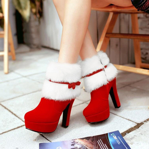 Bottes à Talon Carré avec Fermeture Zip pour Femmes | Idéales pour l’Hiver