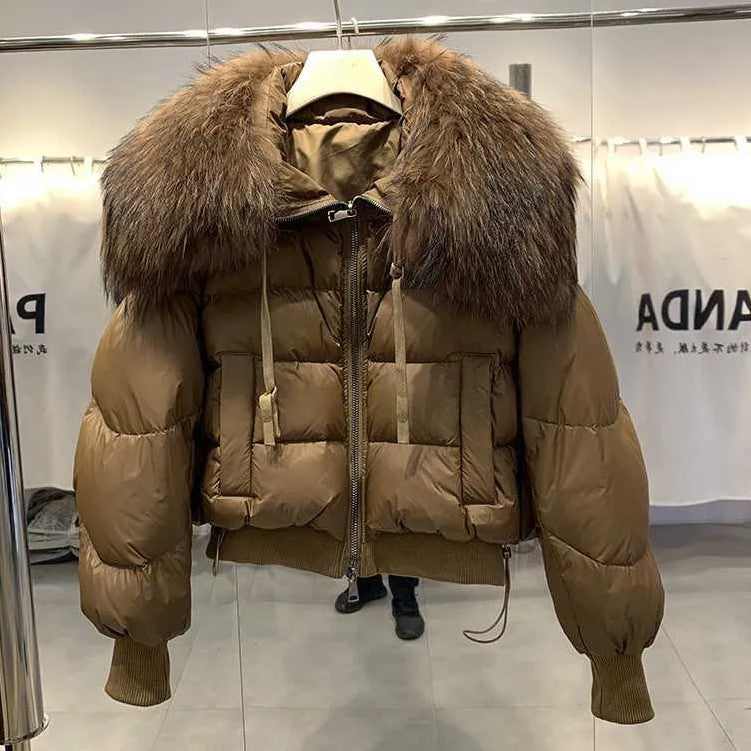 Doudoune d’Hiver avec Col en Fausse Fourrure et Fermeture Zippée pour Femme | Idéale pour Temps Froid