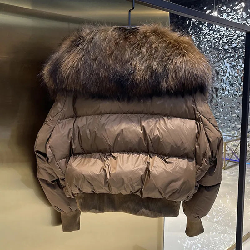 Doudoune d’Hiver avec Col en Fausse Fourrure et Fermeture Zippée pour Femme | Idéale pour Temps Froid