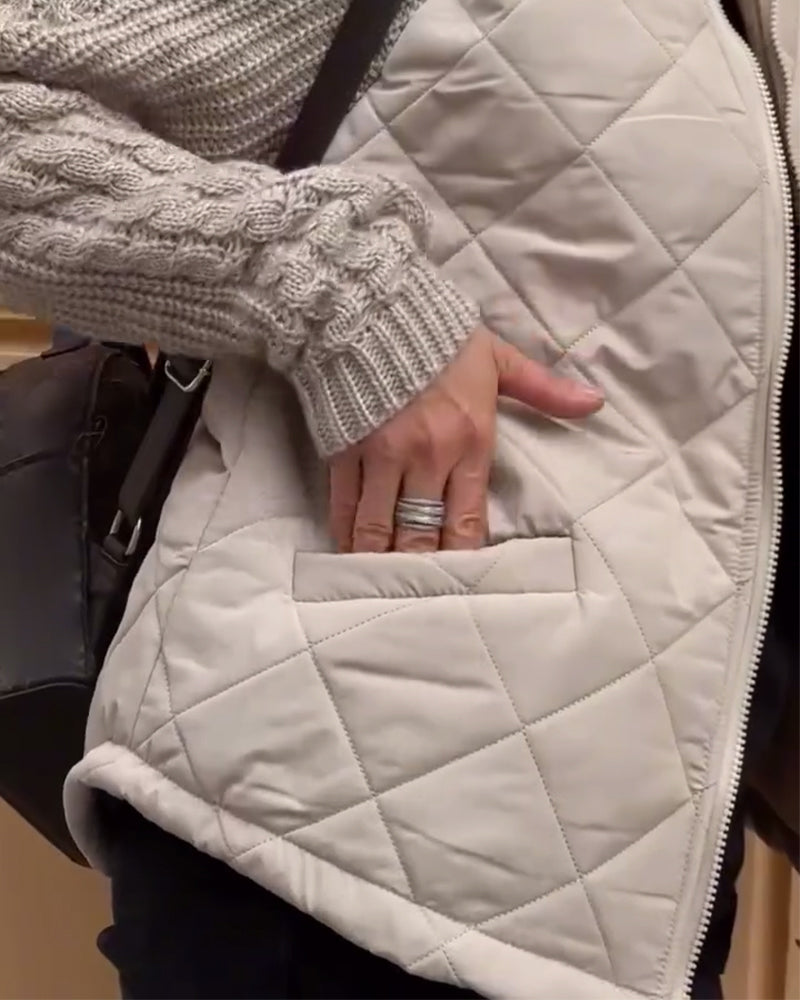 Veste Zippée à Col Haut pour Femme | Idéale pour la Saison d’Hiver