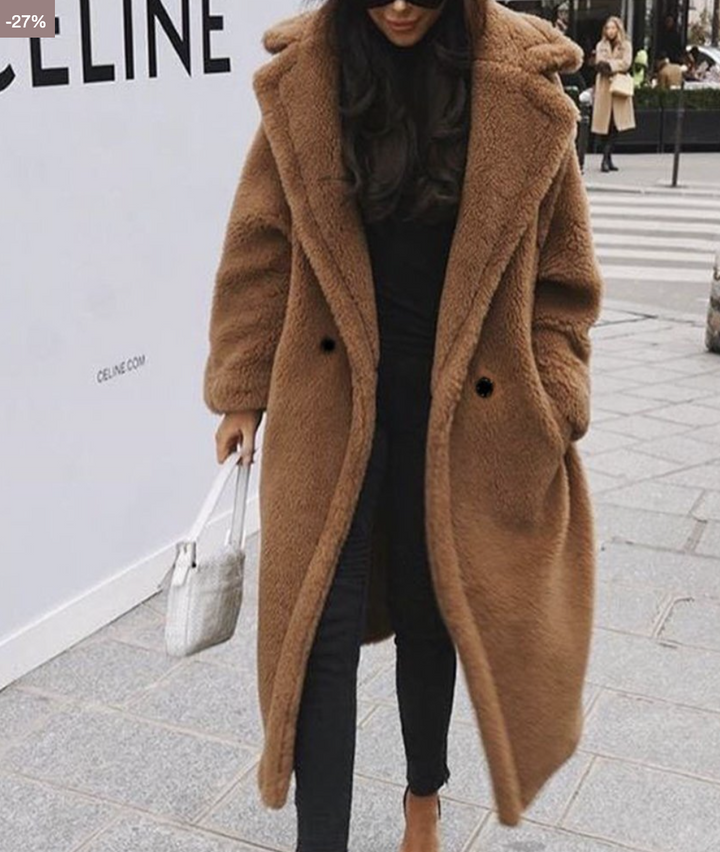 Manteau D’Hiver Long avec Col Montant Et Fermeture Boutonnée pour Femme | Idéal pour La Saison Froide