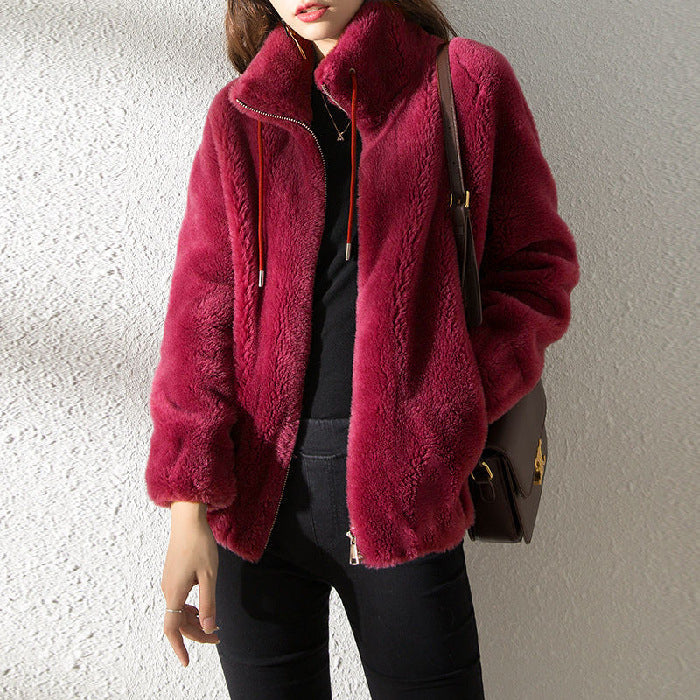 Veste Courte avec Col Montant Et Fermeture Zippée pour Femme | Idéale pour L’Hiver