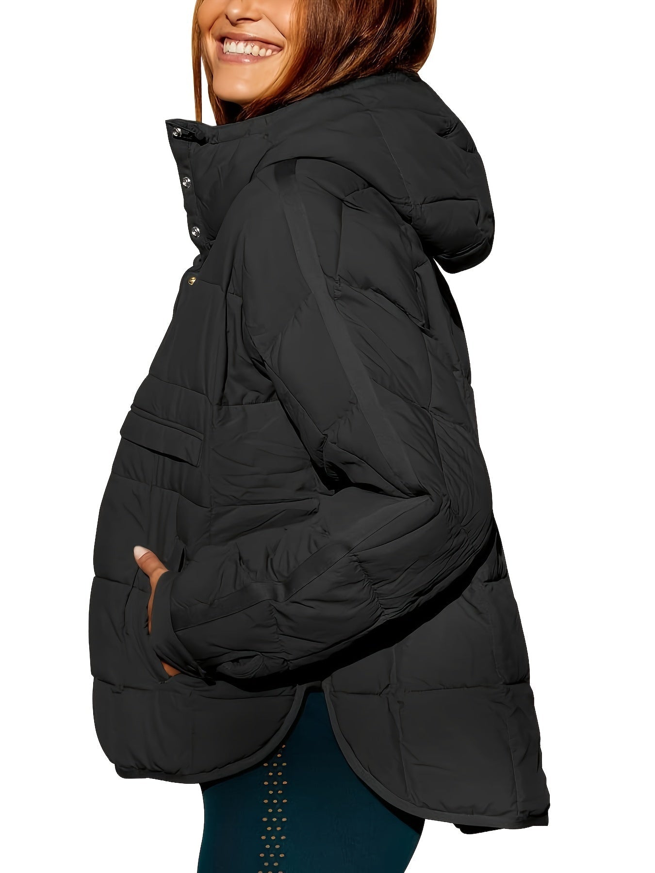 Veste à Capuche Matelassée avec Fermeture Zippée pour Femme | Idéale pour la Saison Froide