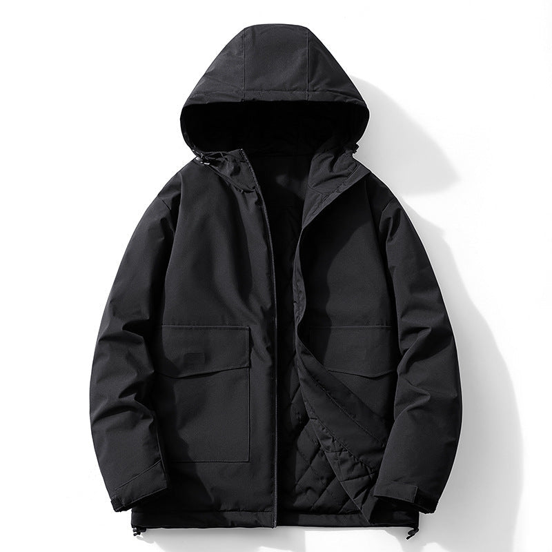 Veste d’Hiver avec Capuche et Doublure Épaisse pour Homme | Idéale pour les Jours Froids