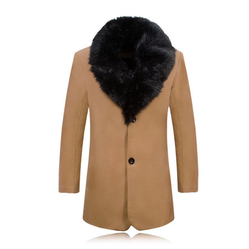 Manteau Long Uni avec Coupe Droite pour Homme | Idéal pour l’Hiver