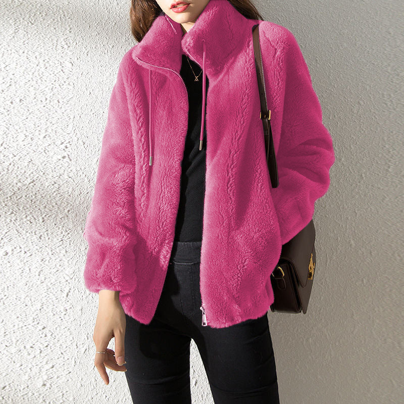 Veste Courte avec Col Montant Et Fermeture Zippée pour Femme | Idéale pour L’Hiver