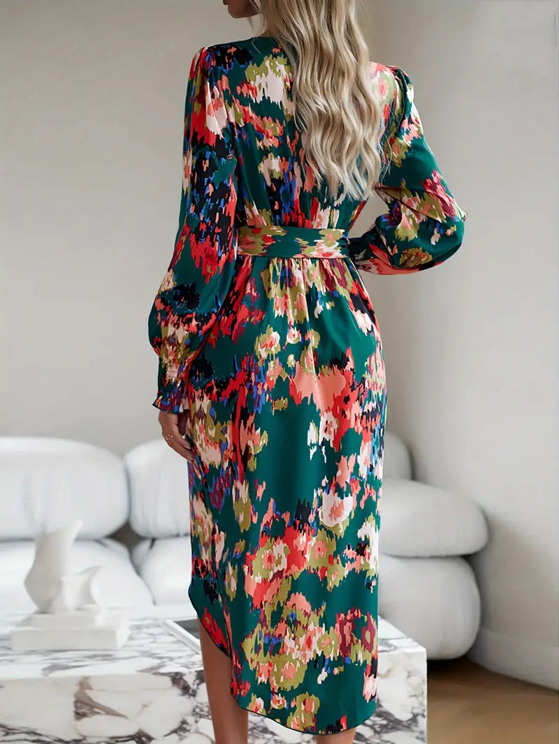 Robe Avec Manches Volumineuses Et Décolleté En V Pour Femmes | Idéal Pour Occasions Formelles