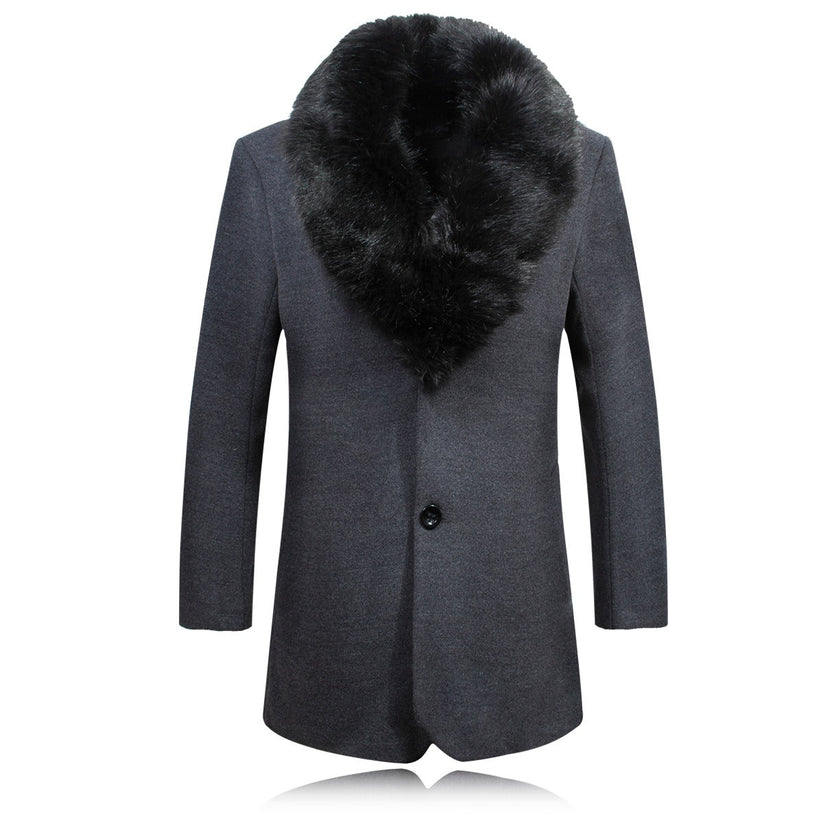 Manteau Long Uni avec Coupe Droite pour Homme | Idéal pour l’Hiver