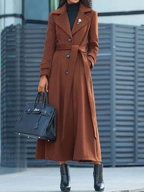 Manteau Long avec Ceinture pour Femme | Idéal pour L’Hiver
